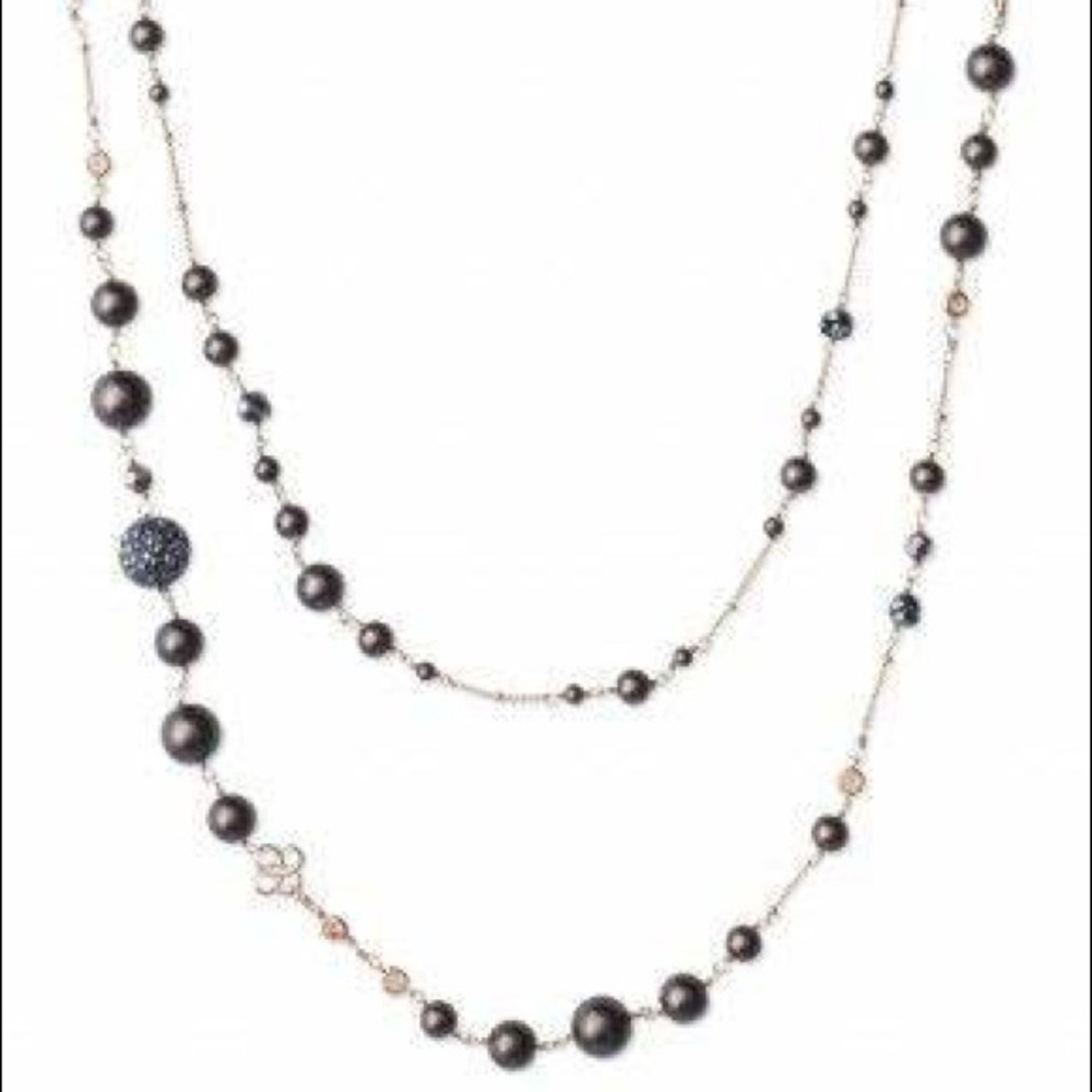 Stella & Dot Madeline Pearl Necklace Gold - Picture 3 of 7